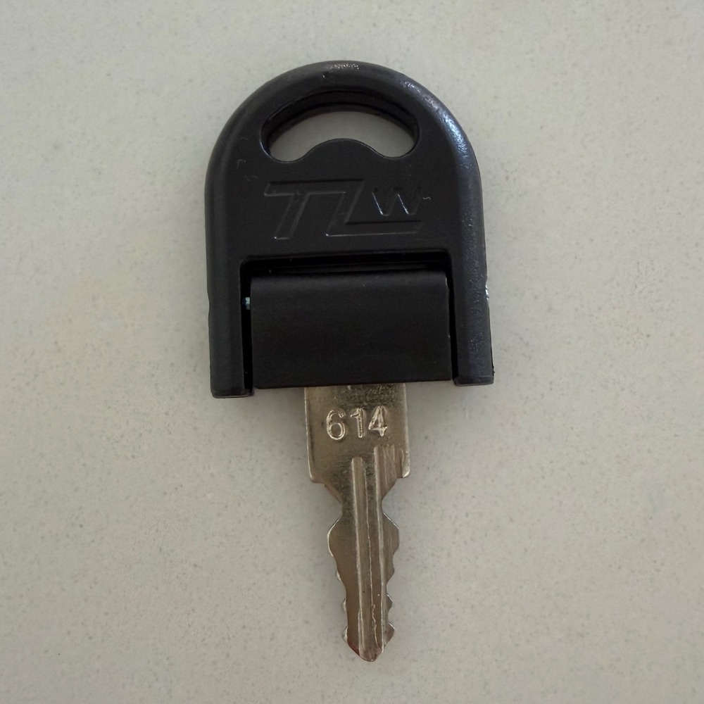 TLW Replacement Folding Key Code 614 Black Plastic Head for Cabinets Racks